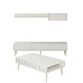 Set mobilier living, Hommy Craft, Lyon 3, PAL, Crem / Aur