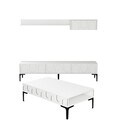 Set mobilier living, Hommy Craft, Lyon 3, PAL, Alb/Negru