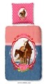 Lenjerie de pat pentru o persoana, Good Morning, Horse, 100% bumbac, 2 piese, multicolor