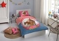 Lenjerie de pat pentru o persoana, Good Morning, Horse, 100% bumbac, 2 piese, multicolor