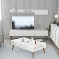 Set mobilier living, Hommy Craft, Lyon 3, PAL, Alb/Maro