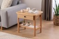 Noptiera, Hanah Home, Daisy Drawer, Natural/Lemn