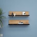 Raft de perete, Hanah Home, Shelf, Pin Atlantic / Negru