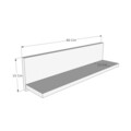 Raft de perete, Hanah Home, Shelf, Pin Atlantic / Negru