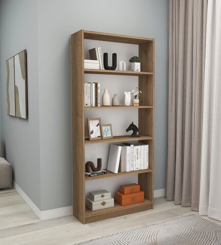 Corp biblioteca, Kalune Design, Manolya, 80x180x28 cm, PAL, Maro