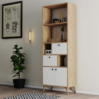 69x195x35 cm, Stejar;Alb