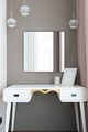 Oglinda decorativa, Mirrorland, Square, Oglinda acrilica;MDF, Argintiu