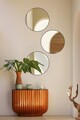Oglinda decorativa, Mirrorland, Round, Oglinda acrilica;MDF, Argintiu