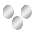 Oglinda decorativa, Mirrorland, Round, Oglinda acrilica;MDF, Argintiu