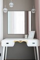 Oglinda decorativa, Mirrorland, Square, Oglinda acrilica;MDF, Argintiu
