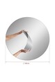 Oglinda decorativa, Mirrorland, Round, Oglinda acrilica;MDF, Argintiu