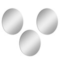 Oglinda decorativa, Mirrorland, Round, Oglinda acrilica;MDF, Argintiu