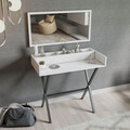 Masa de machiaj, Mod Design, Atina, 100x91x50 cm, PAL, Alb/Negru