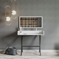 Masa de machiaj, Mod Design, Atina, 100x91x50 cm, PAL, Alb/Negru