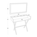 Masa de machiaj, Mod Design, Atina, 100x91x50 cm, PAL, Alb/Negru
