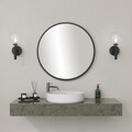 Oglinda decorativa, Neostill, Yuvarlak Mirror, 60x60x1 cm, MDF , Negru