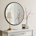 Oglinda decorativa, Neostill, Yuvarlak Mirror, 60x60x1 cm, MDF , Negru