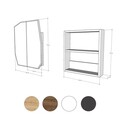 Dulap de baie, Neostill, Quartz Cabinet, 12x45x50 cm, MDF , Negru