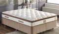 Saltea de pat, Niron, Queen 160x200 cm Double Size Padded Firm Mattress, Coperta: țesătură, Alb/Maro