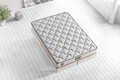 Saltea de pat, Niron, Bamboo 140x200 cm Double Size Middle Firm Mattress, Copertă: țesătură specială tricotată, Alb / Bej / Maro