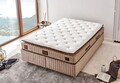 Saltea de pat, Niron, Majesty 140x200 cm Double Size Padded Luxury Soft Mattress, Copertă: țesătură specială tricotată, Alb/Maro