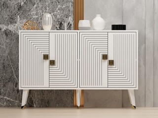 120x80x30 cm, Alb;Auriu