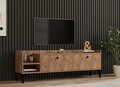 Comoda TV, Puqa Design, Heflin, 150x50x36 cm, PAL, Maro