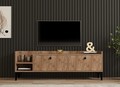 Comoda TV, Puqa Design, Heflin, 150x50x36 cm, PAL, Maro