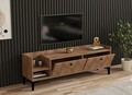 Comoda TV, Puqa Design, Heflin, 150x50x36 cm, PAL, Maro