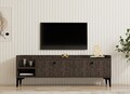 Comoda TV, Puqa Design, Heflin, 150x50x36 cm, PAL, Maro inchis