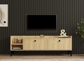 Comoda TV, Puqa Design, Heflin, 150x50x36 cm, PAL, Maro