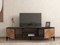 Comoda TV, Puqa Design, Begi, 180x49 cm, PAL, Pin Atlantic / Negru