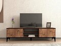 Comoda TV, Puqa Design, Begi, 180x49 cm, PAL, Pin Atlantic / Negru