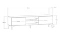 Comoda TV, Hanah Home, Begi, 180x49.6x40 cm, Pin Atlantic / Negru