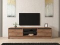 Comoda TV, Puqa Design, Isıl, 180x45x40 cm, PAL, Pin Atlantic / Antracit