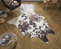 FAUX ANIMAL COW PRINT Szőnyeg, 155x195 cm, 100% poliészter, fehér/fekete