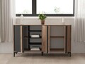 Consola, Puqa Design, Dora, 160x90x40 cm, PAL, Atlantic / Antracit