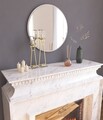 Oglinda decorativa, Siam, Ozze, 60x60x2 cm, MDF , Alb