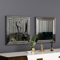 Set 2 oglinzi decorative, Siam, Bale, MDF , Argintiu