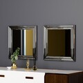 Set 2 oglinzi decorative, Siam, Bale, MDF , Argintiu