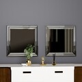 Set 2 oglinzi decorative, Siam, Bale, MDF , Argintiu