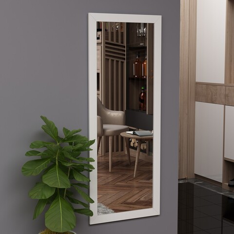 Oglinda decorativa, Hanah Home, Ovea, Alb