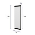 Oglinda decorativa, Siam, Azus, 40x120x2 cm, MDF , Negru