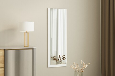 Oglinda decorativa, Siam, Lariya, 40x120x2 cm, MDF , Alb