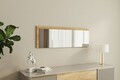 Oglinda decorativa, Siam, Lariya, 40x120x2 cm, MDF , Alb / Natural