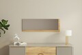 Oglinda decorativa, Siam, Lariya, 40x120x2 cm, MDF , Alb / Natural