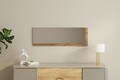 Oglinda decorativa, Siam, Lariya, 40x120x2 cm, MDF , Alb/Maro