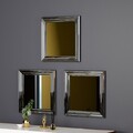 Set 3 oglinzi decorative, Siam, Otto, MDF , Argintiu