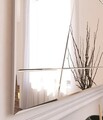 Oglinda decorativa, Siam, Akol, 50x75x2 cm, MDF , Alb
