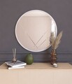 Oglinda decorativa, Siam, Iuydu, 60x60x2 cm, MDF , Alb